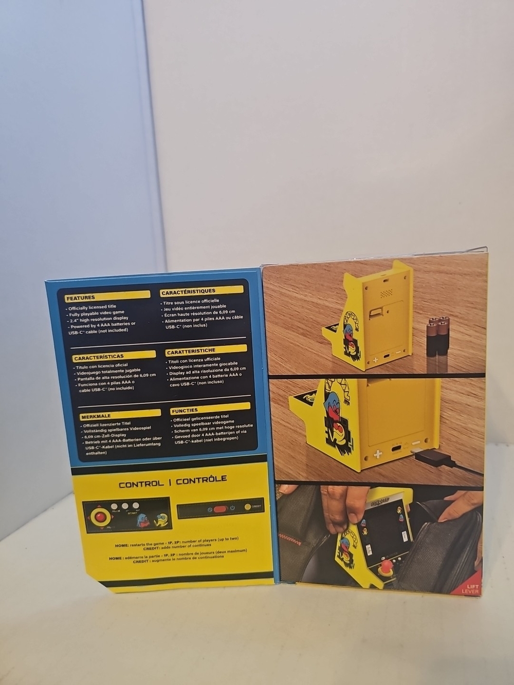 Arcade Pac-Man Mini Retro Arcade — Yellow with Red Joystick and Blue Accents - Picture 4 of 6